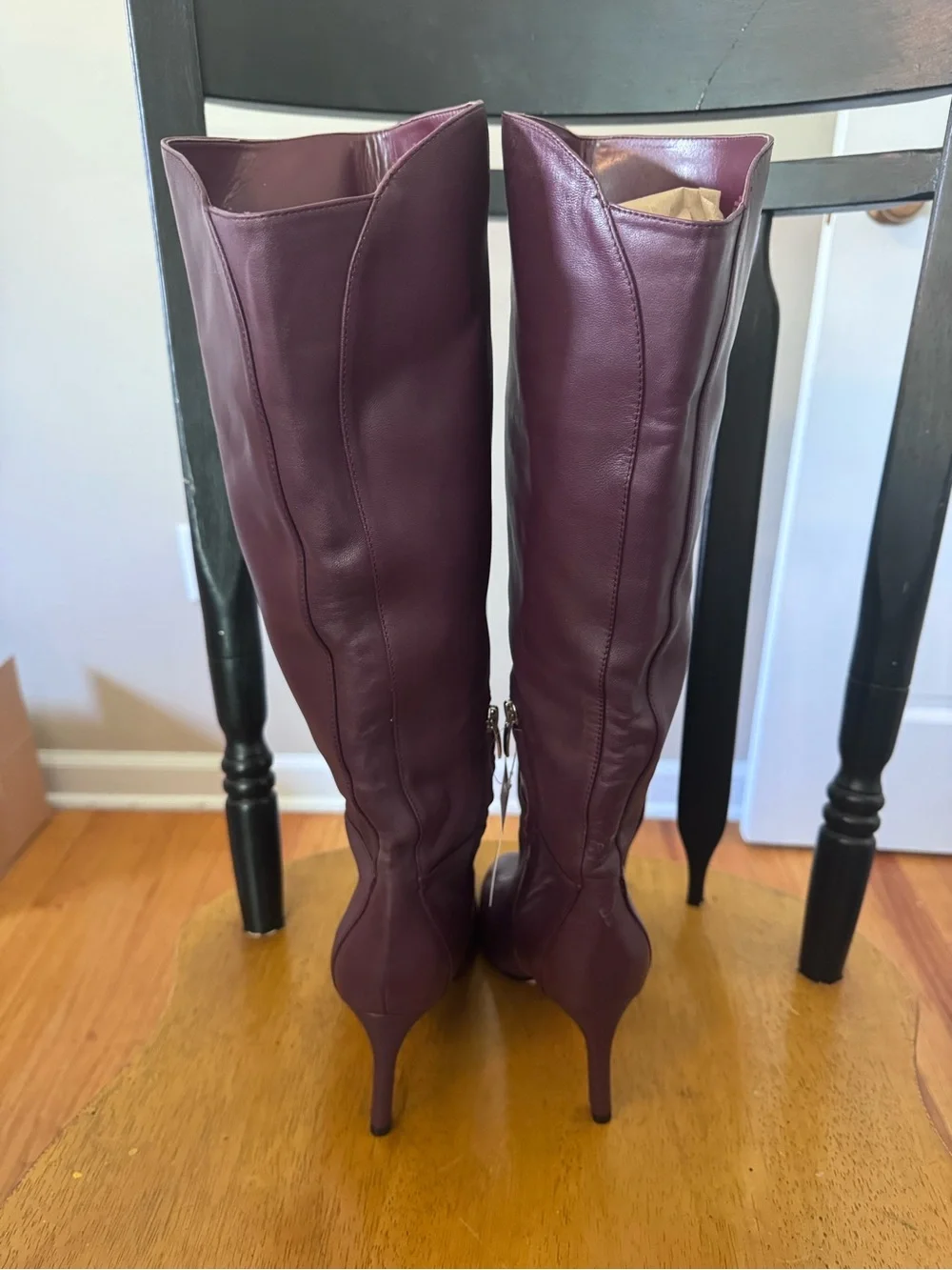Nine West Tall Boots in Burgundy Size 7 Wide Calf